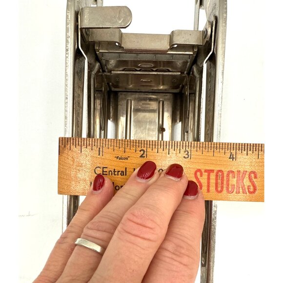 Vintage EKCO Stainless Steel French Fry Cutter With Red Handle One Blade - Picture 10 of 10